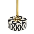 thumbnail image 6 of JONATHAN Y Black, White and Gold Metal and Resin End Table, 23.5" Art Deco Glam Round Star Patterned Accent Table for Living Room or Bedroom END1003C, 6 of 8