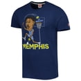 thumbnail image 2 of Men's Homage Ja Morant Navy Memphis Grizzlies Caricature Tri-Blend T-Shirt, 2 of 3