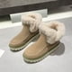 thumbnail image 2 of Zapatos de mujer moda femenina, con pelo redondeado, con punta de terciopelo, zapatos cortos acolchados, botas de nieve, zapatos para correr, botas vaqueras., 2 of 3