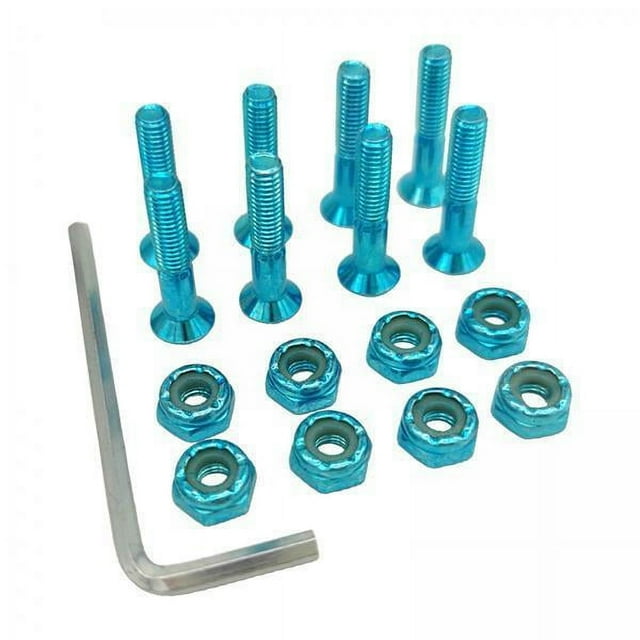 4x Tornillos de Monopatín Longboard Skateboard Rueda de Reparación Tornillos de Hardware Tornillos Tuercas Tuercas, Accesorios de Longboard 4 piezas