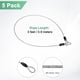 thumbnail image 3 of Uxcell 5-Pack Candado de Cable de Seguridad, 3FT 4mm Recubierto de Acero Inoxidable Candado de Equipaje Cuerda Resistente a Cortes Cable de Acero Trenzado [Transparente], 3 of 6