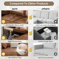 thumbnail image 6 of AECOJOY Sofa Bed, 3 in 1 Sleeper Sofa with Storage Chair, Faux Leather L Shape Couch, Sectional Pull Out Sofa Bed Mid Century Modern Couch for Living Room Clearance, Comfy Sleeper Couch in Brown, 6 of 8