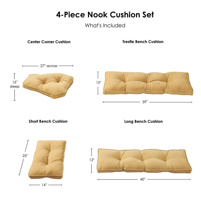 Corner nook online cushion set