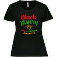 thumbnail image 3 of Inktastic Black History Life Freedom and Diversity Women's Plus Size T-Shirt, 3 of 5
