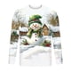 thumbnail image 4 of Blusas y camisas de manga larga con cuello redondo para hombre, estilo casual, cuello redondo, manga larga, camiseta con estampado navideño, blusa de poliéster para hombre., 4 of 5