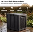 thumbnail image 6 of EAST OAK 31 Gallon Deck Box Lockable Patio Outdoor Resin Storage Box for Backyard,Black, 6 of 10