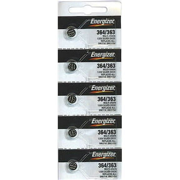 Energizer 364/363 - SR621 Silver Oxide Button Battery 1.55V - 5 Pack   FREE SHIPPING!