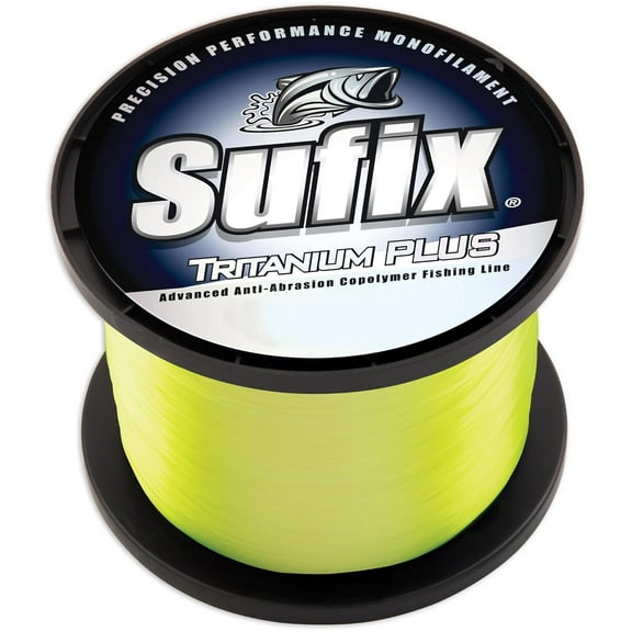 Sufix 696 Tritanium Plus Monofilament Fishing Line, 1 lb Spool, 17 lb Chartreuse