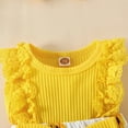 thumbnail image 4 of Akiihool Baby Girl Clothes Girls Outfit Baby Girl Coming Home Outfit Hunting Clothes for Girls (Yellow,3-6 Months), 4 of 5