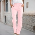 thumbnail image 2 of Women High Waisted Wide Leg Pants - Casual, Drawstring Elastic, Comfy, Straight Leg, Long, with Pockets, Polyester, for Various Occasions, 2 of 5