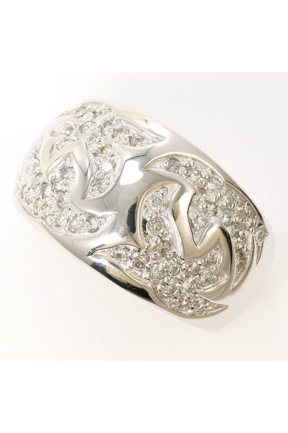 Pre-Owned 18K (18-karat white gold) ring with a 0.50 ct diamond, includes certificate of...