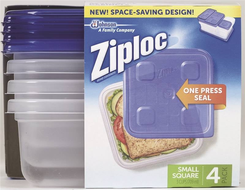 Ziploc Snap N Seal 70935 Disposable Square Food Container 24 Oz Ziploc Snap N Seal 70935 Disposable Square Food Container 24 Oz Plastic Clear