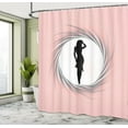thumbnail image 5 of Ambesonne Fashion Shower Curtain, Hot Lady Pastel, 69"Wx75"L, Black Pink, 5 of 5