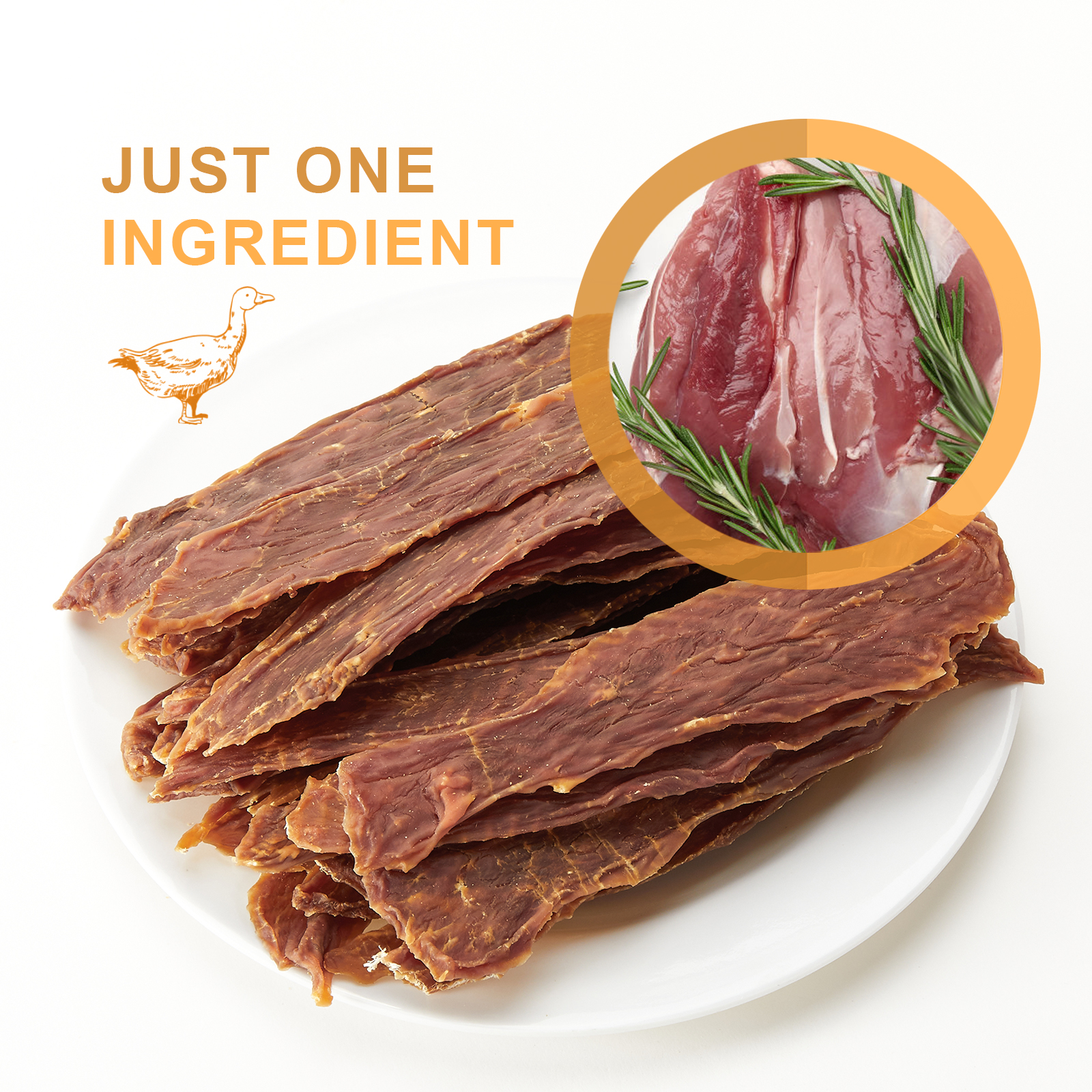 Jungle Calling Natural Duck Jerky Dog Treats, 11 oz photo 6