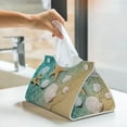 thumbnail image 6 of Pofeuu Starfish And Seashell Print Tissue Box Cover, Modern Decorative PU Leather Rectangular Tissue Box Case Organizer Holder for Vanity Countertop, Night Stands, Livingroom, 6 of 7