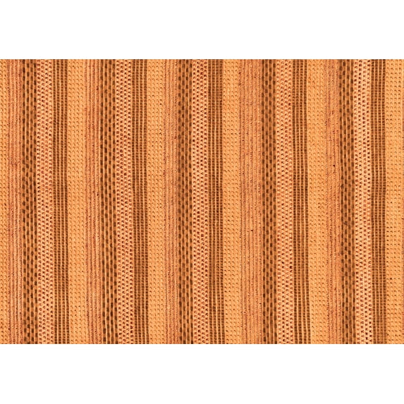 Ahgly Company Indoor Rectangle Oriental Orange Modern Area Rugs, 8' x 10'