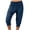 Navy, variant on Drovellove Women's Plus Size Cropped Leggings with Pockets – Casual High Waisted Capri Pants for Home or Light Errands