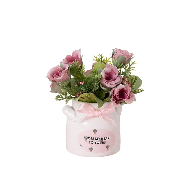 Ohufall Artificial Flower Bonsai Fake Flowers For Home Office Decor Table Centerpieces Wedding Party