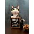 thumbnail image 5 of Ebros Black White Cat W/ Please Seat Yourself Sign Decorative Toilet Figurine, 5 of 7