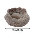 thumbnail image 4 of dgysar Soothing Pet Bed Donut Design Faux Fur Dog and Cat Bed with Non-Slip Bottom and Washable Cover for Deep Sleep Coffee S, 4 of 6