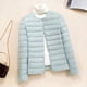 thumbnail image 2 of Chaqueta de plumón ligera para mujer, cuello redondo corto, interior fino, chaqueta interior delgada de gran tamaño, ventilador de moda, 2 of 4