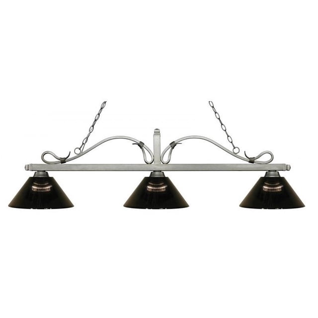 Z-Lite Melrose 3 Light Billiard Light in Antique Silver