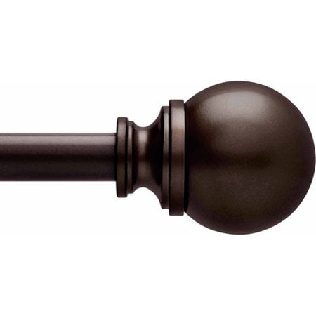 48-86" Details about   Kenney 5/8" Beckett Decorative Window Curtain Rod Oil Rubbed Bronze 