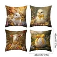 thumbnail image 3 of Orangide 4pcs Easter Pillow Rabbits And Easter Egg Patterns Throw Pillow Cases Decorative Cushion Covers For Sofa Couch Home Easter Decor, 3 of 6
