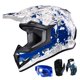 thumbnail image 1 of GLX GX623 Combo de casco juvenil para ATV/bicicleta de cross - Moderno XL - DOT, 1 of 1