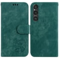 thumbnail image 2 of Compatible with Sony Xperia 1 V Embossed Cute Tiger Flip Folio Wallet Case Card Pocket Holder Cover, 2 of 5