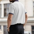 thumbnail image 6 of Garbnen Men’s Polo Shirts Short Sleeve Collared Henley Shirts for Men Lightweight Breathable Casual Office Summer Outdoor Golf Shirt Men White XXXL, 6 of 7