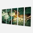 thumbnail image 1 of Designart - Fleur Fractale Jaune Foncé Vert - Impression sur Toile Abstraite, 1 of 1