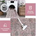 thumbnail image 4 of Hasoo Washable Rug 8' x 10' Rugs for Living Room Vintage Floral Farmhouse Indoor Non Slip Large Carpet for Bedroom, Pink, 4 of 6