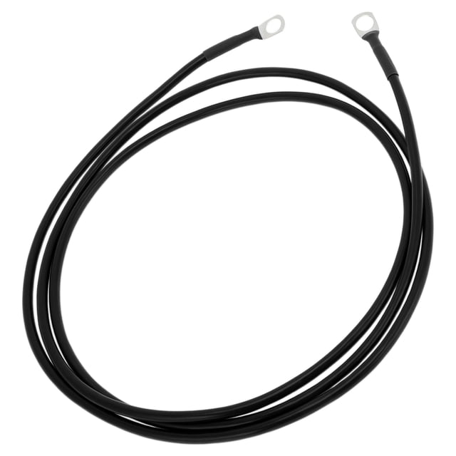 1 Pc Cable Inversor de Batería 10 AWG Gauge 5.5FT 5/16" Lug Cable de Batería Universal para Automóvil Vehículo Barco RV Solar Cobre Estañado Negro