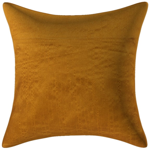 Stylo Culture Indian Sofa Throw Pillow Cover 16 x 16 Solid Gold Modern 40 x 40 cm Bedroom Decor Pillowcase Polydupion Solid Square Cushion Cover | 1 Pc