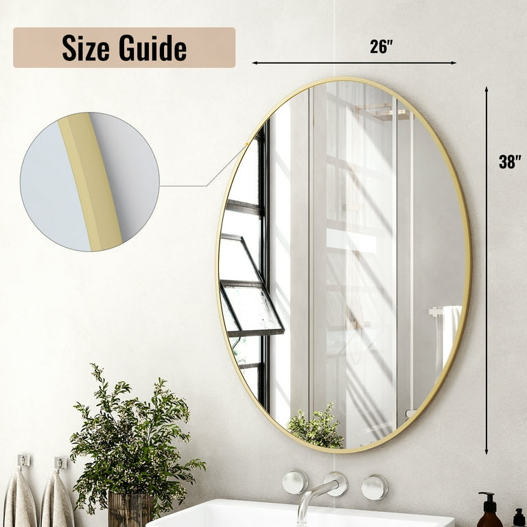 Beautypeak Oval Bathroom Mirror