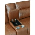 thumbnail image 3 of Bowery Hill Mid-Century Brown Leather Power Reclining Sectional, 3 of 10