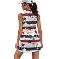 thumbnail image 2 of Pzuqiu Star Stripe Sleevesless Workout Dress Women with Shorts Size XL Breathable Trendy Pullover Workout Tops Quick Dry Athletic Outfits Activewear Zip Up for Daily Life, 2 of 7
