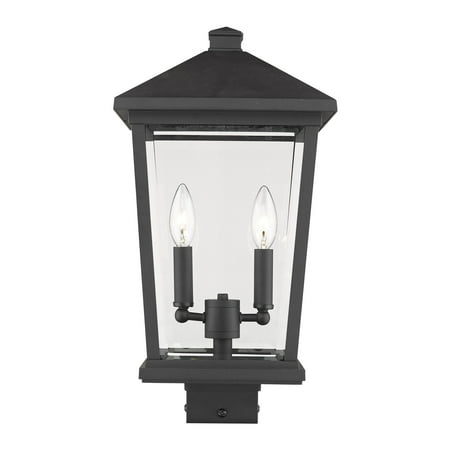 Z-Lite 568Phbs Beacon 2 Light 20 Tall Outdoor Single Head Post Light - Black