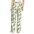 thumbnail image 3 of Naloa Cute Carrot Print Women’s Ultra-Soft Comfy Pajama Lounge Pants with Pockets & Drawstring, 3 of 8