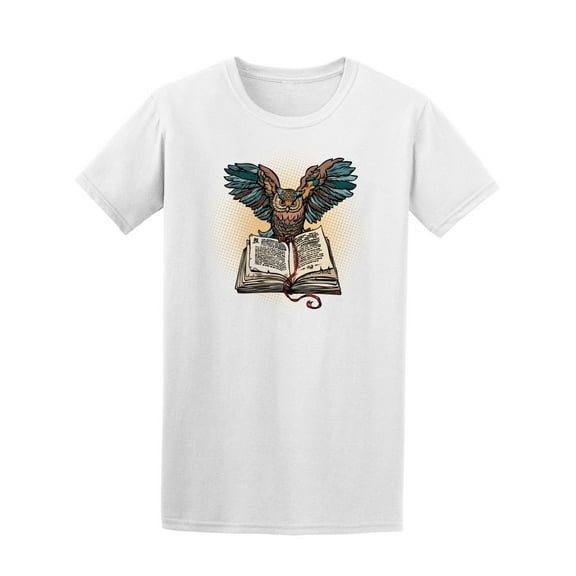 Owl On An Old Book Tee Men's -Image by Shutterstock