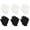 6 Pair Black & White, variant on Ponceau 6 Pairs Kids Gloves Winter Toddler Knit Gloves Boys Girls Stretchy Magic Gloves Solid Color