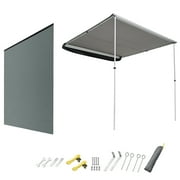 Yescom 7.6x8.5 Ft Car Side Awning with Side Wall Rooftop Pull Out Tent Shelter Camping