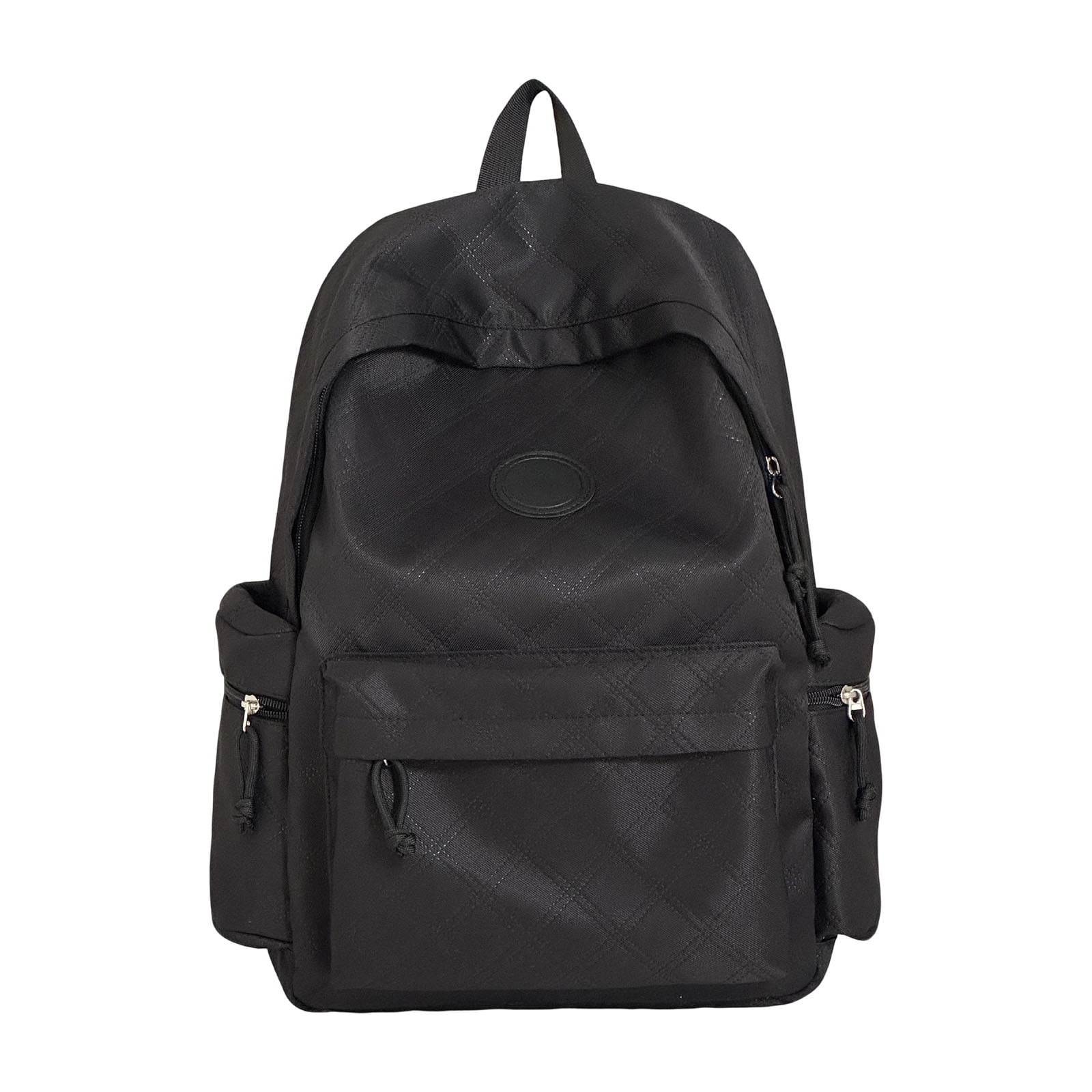 Everyday School Bag for Campus Commuters Quilted Nylon-Style Backpack with Roomy Main Compartment and Easy Access