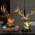thumbnail image 4 of Wzzjkit Figurine de Cerf pour Attraction de Richesse Bureau Résine, 4 of 4