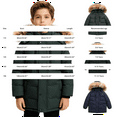 thumbnail image 4 of XIMIN Boy's Water Resistant Winter Coats Warm Thicken Puffy Hooded Insulated Thicken Parka Coat Warm Fleece Lined Outwear Windbreaker Ski Jacket, 4 of 8