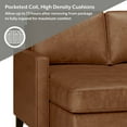 thumbnail image 5 of Jianna Faux Leather Reversible Sectional, Saddle Brown, 5 of 18