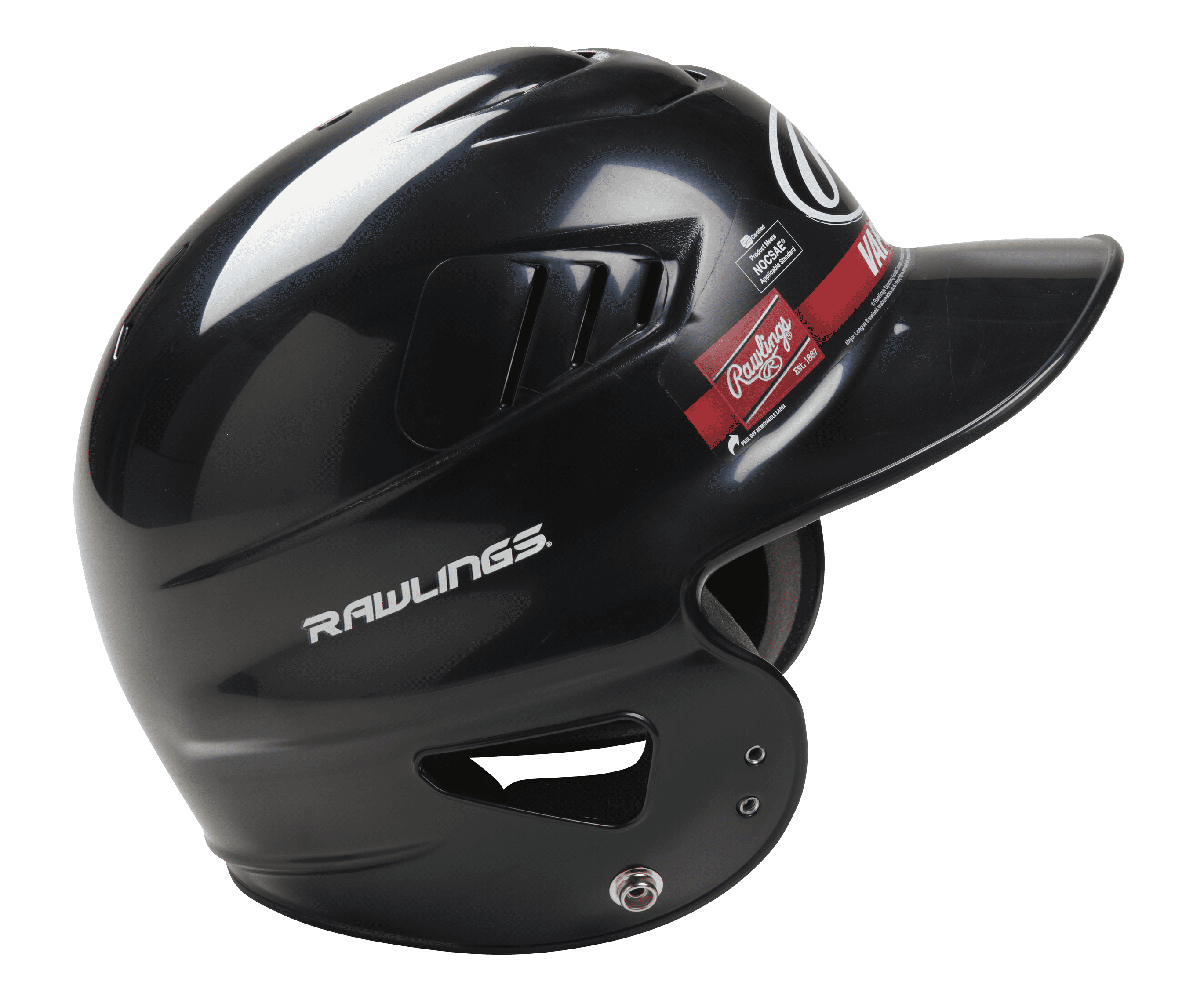 RAWLINGS VAPOR  coolflo baseball softball BLACK Batting Helmet Fits 6.5 to 7.5 