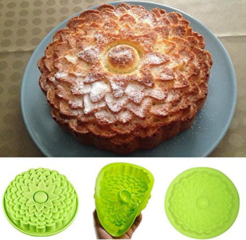 Flower Shape Silicone Cake Non-Stick Baking Trays for Birthday Party 3 pack 