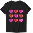 thumbnail image 2 of TIMIFIS T-Shirts pour Femmes Saint-Valentin Été Décontracté Manches Courtes Col Rond T-Shirts Mode Imprimé Cœur d'Amour Tee Shirt, 2 of 4